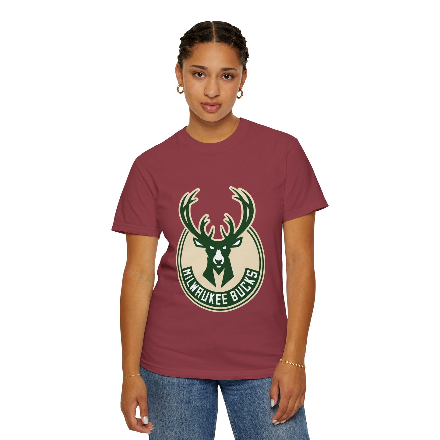 Milwaukee Bucks NBA Garment-Dyed T-Shirt – Premium Cotton Tee for Customization