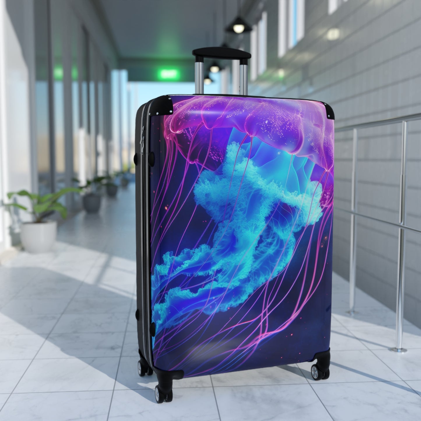 Space Jellyfish Art Carry-On Suitcase - Stylish Luggage for Travelers