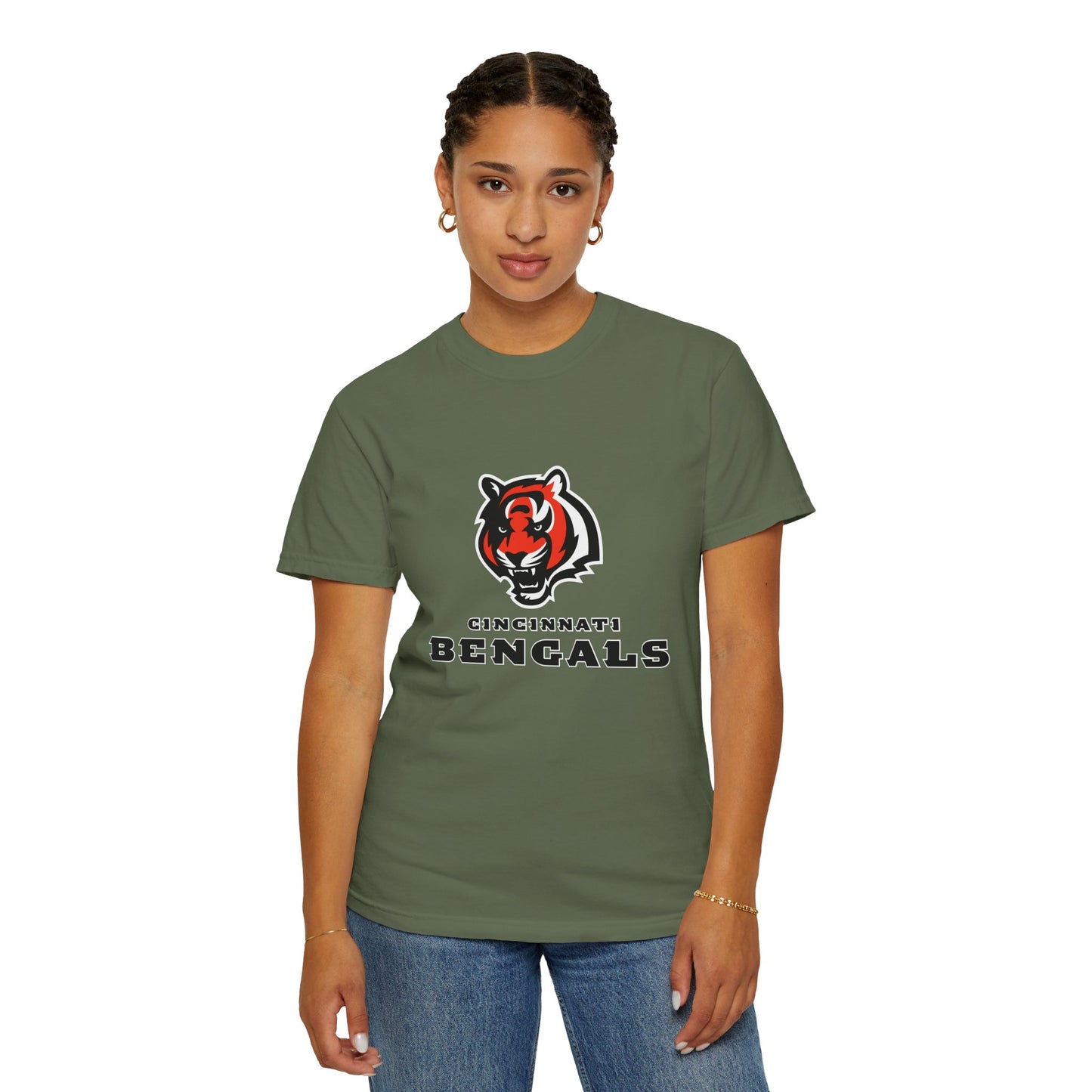 Cincinnati Bengals Gear Garment-Dyed T-Shirt – Premium Cotton Tee for Customization