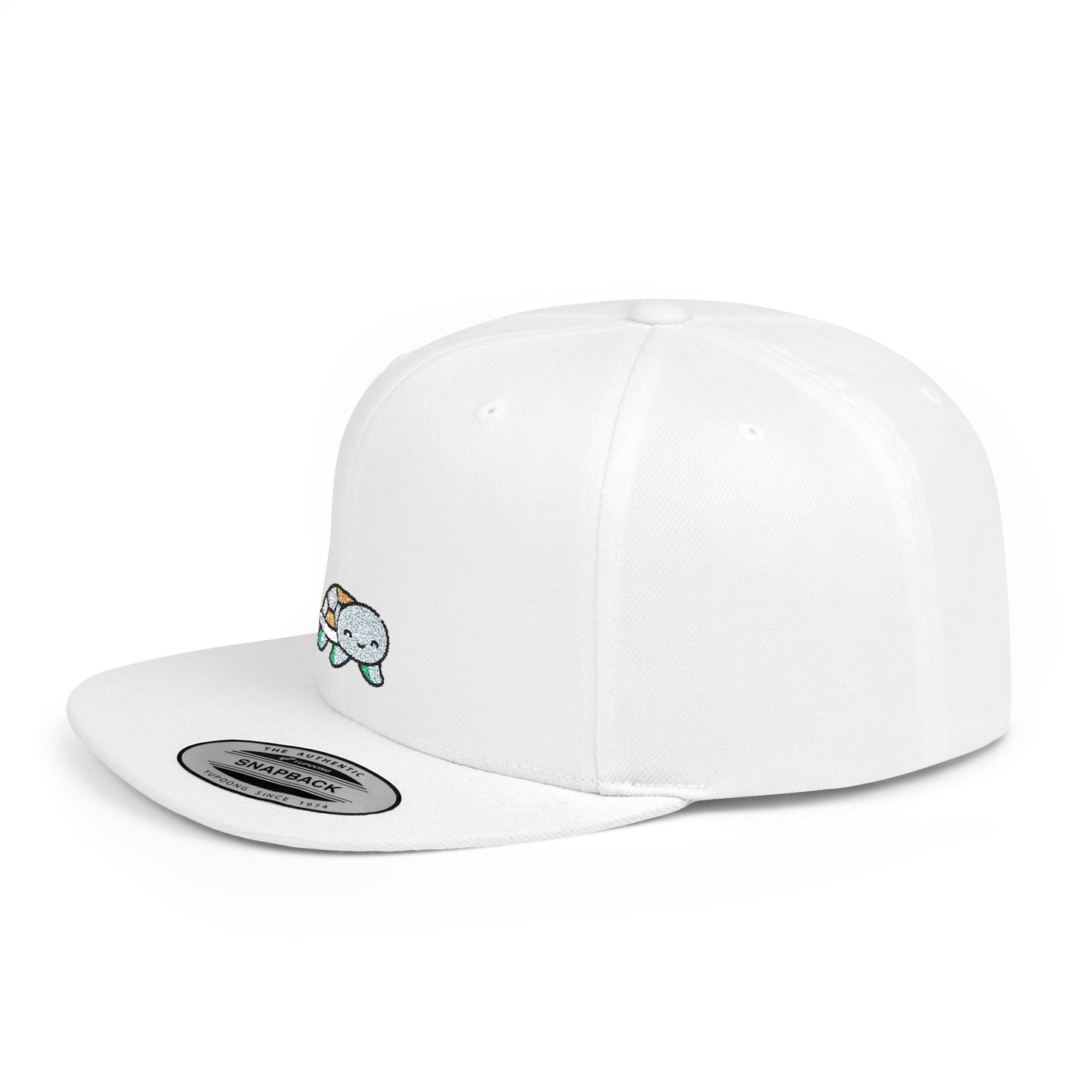 Icons Embroidered Turtle Flat Bill Snapback – Lightweight, Custom Fit, Premium Quality