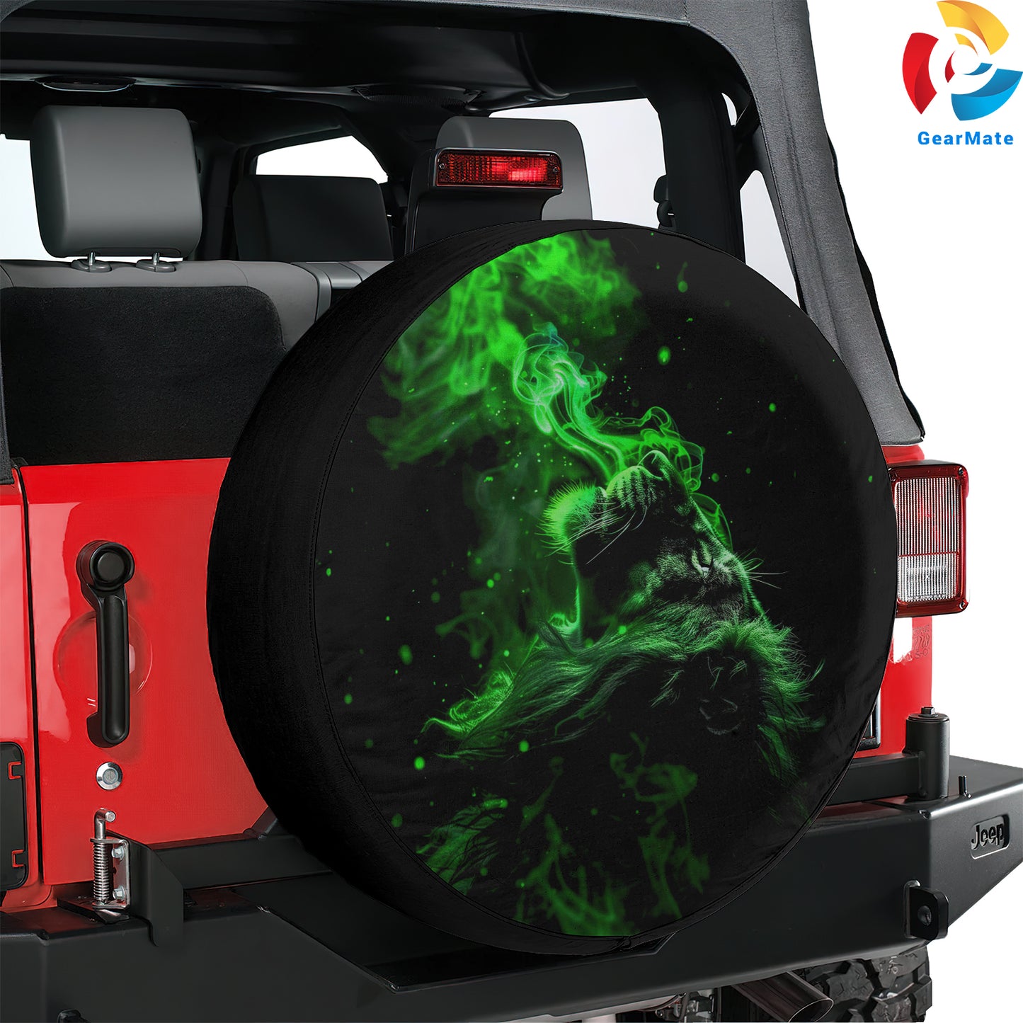 Lion Green Spare Tire Cover – Premium Waterproof UV Resistant Protector