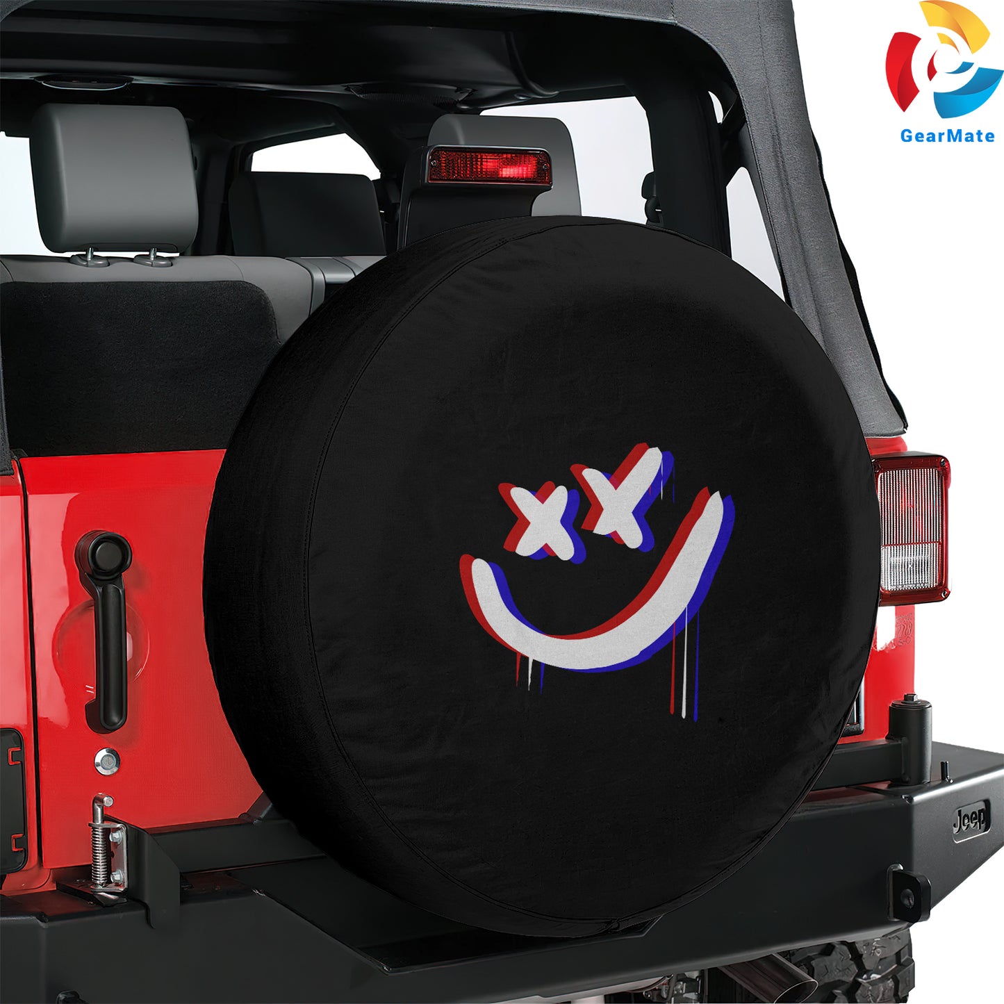 Drippy Smiley Spare Tire Cover – Premium Waterproof UV Resistant Protector
