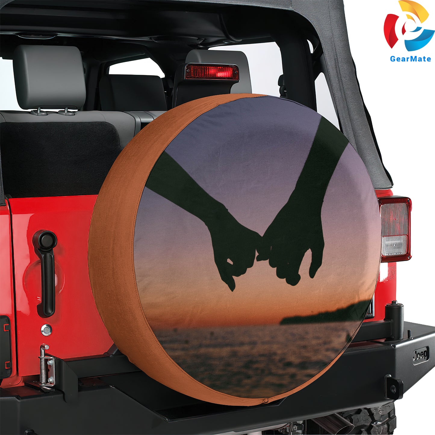 Hands Together Couple Spare Tire Cover – Premium Waterproof UV Resistant Protector