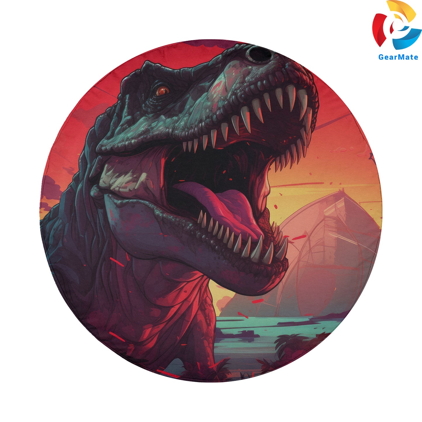 Dinosaur Digital Spare Tire Cover – Premium Waterproof UV Resistant Protector