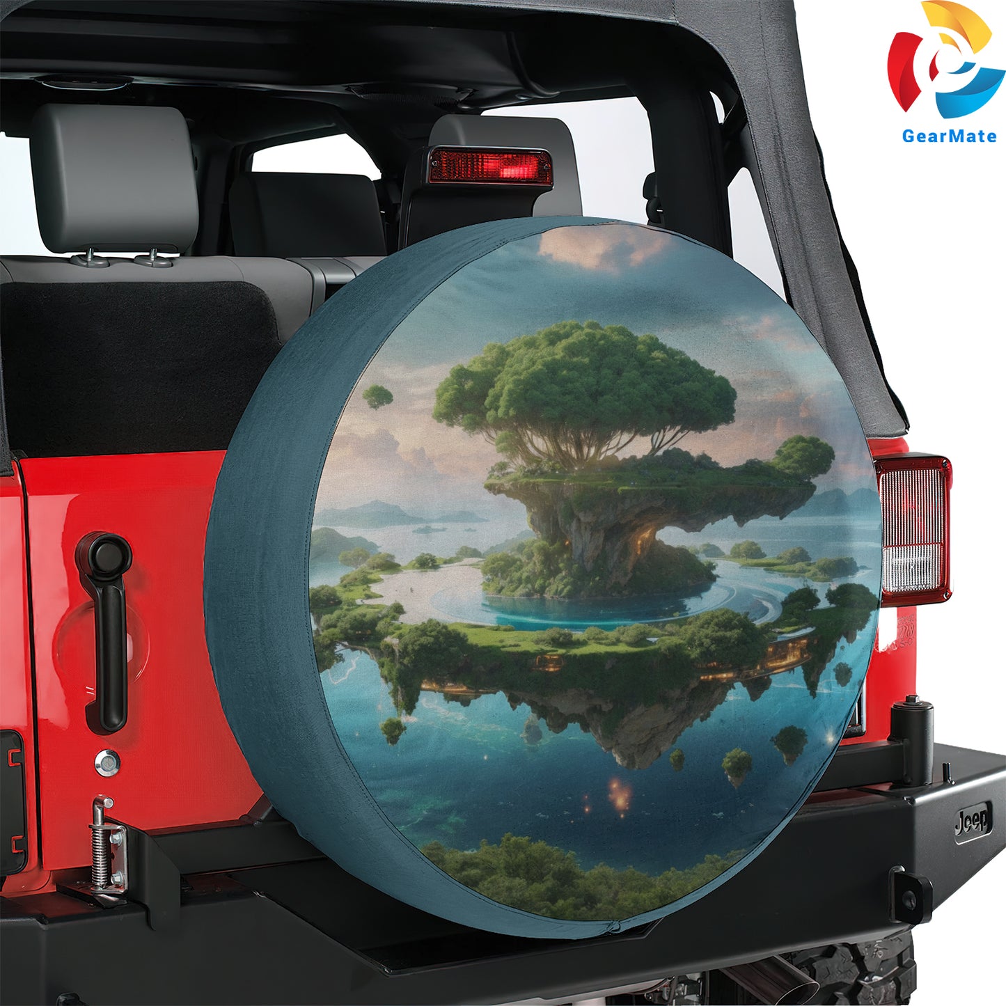 Nature Lake Scenery Spare Tire Cover – Premium Waterproof UV Resistant Protector