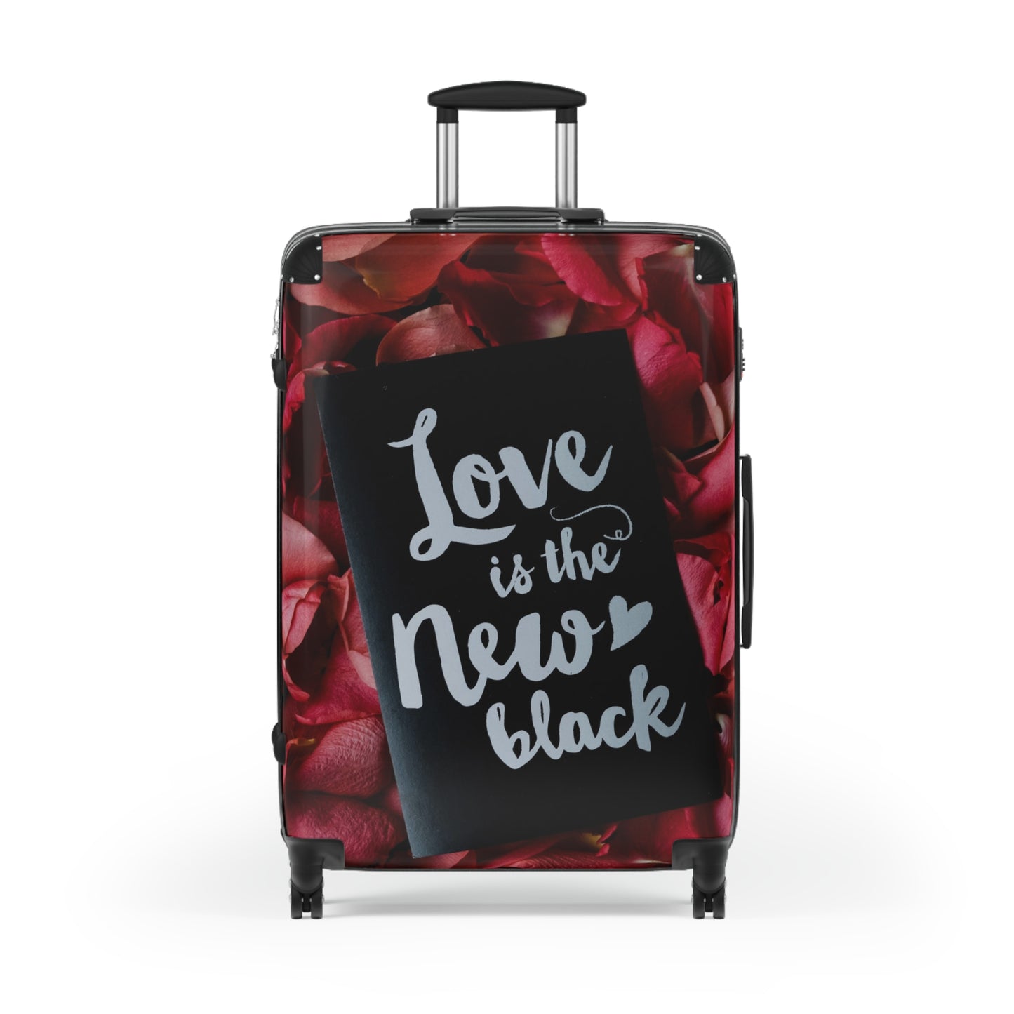 Love New Black Art Carry-On Suitcase - Stylish Luggage for Travelers