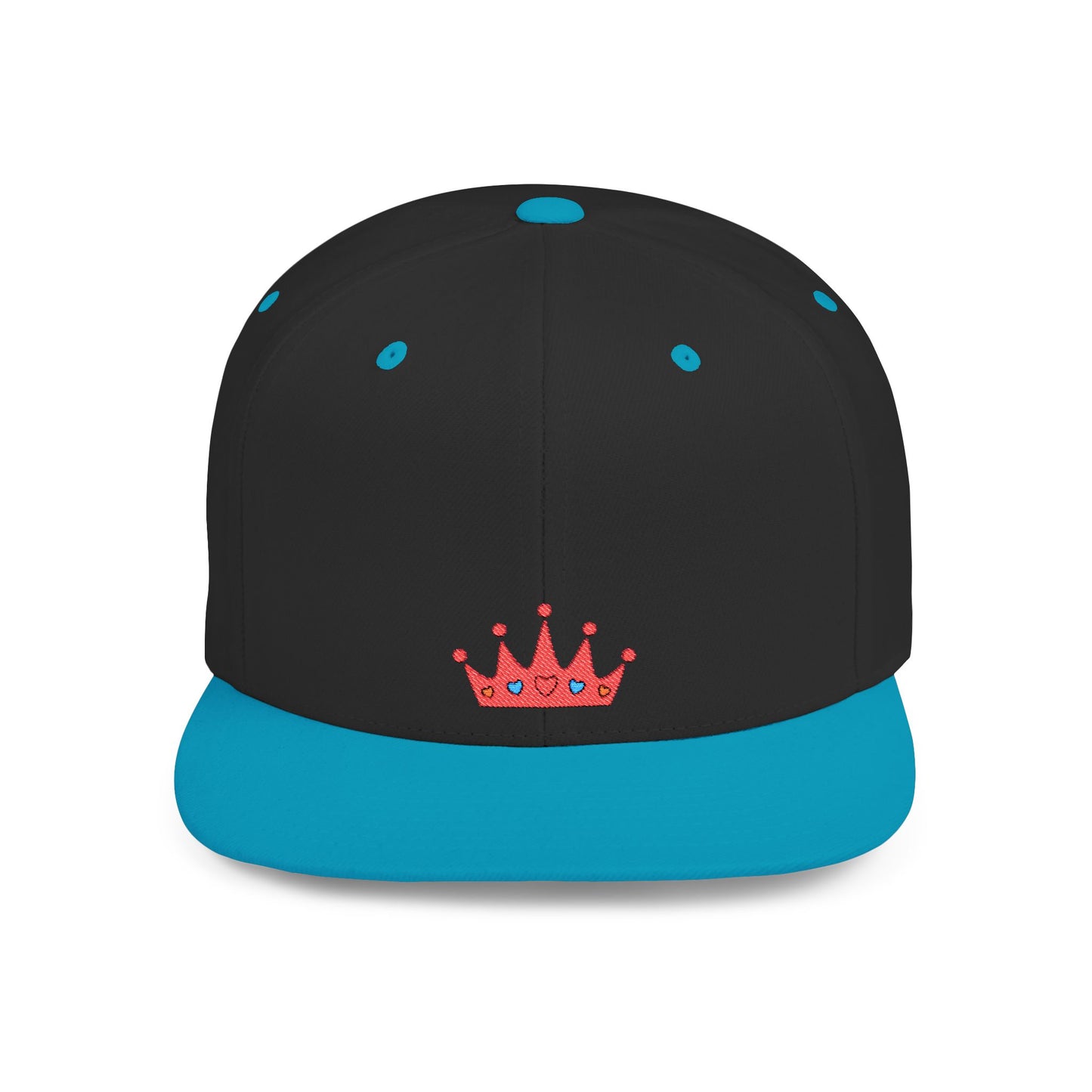 Icons Embroidered Crown Jewel Flat Bill Snapback – Lightweight, Custom Fit, Premium Quality