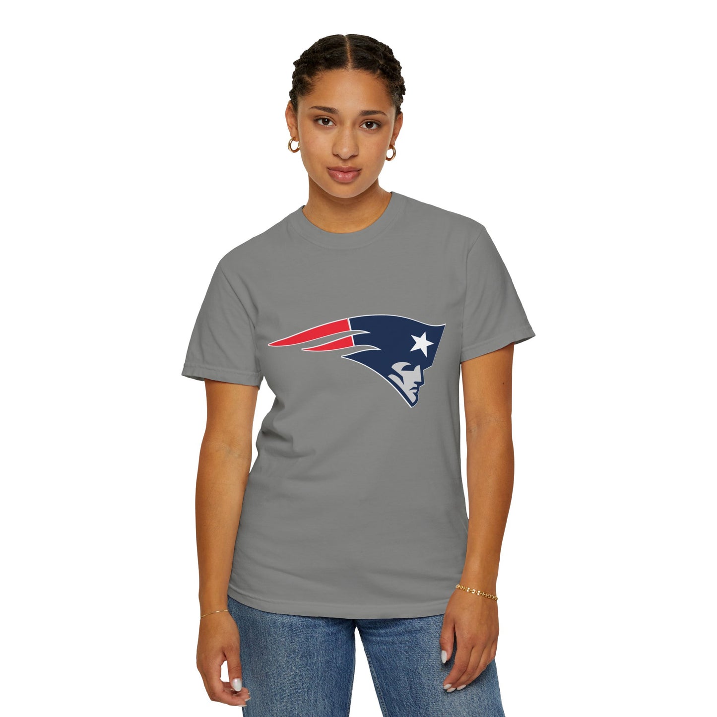 New England Patriots Gear Garment-Dyed T-Shirt – Premium Cotton Tee for Customization