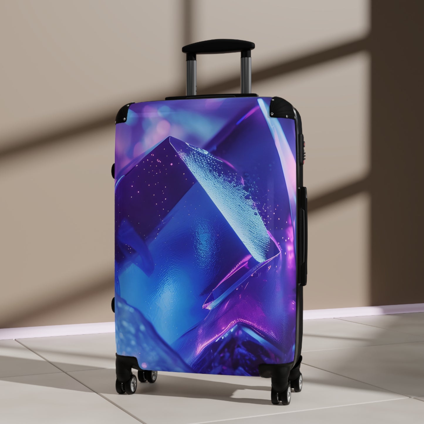 Abstract Purple Aesthetic Art Carry-On Suitcase - Stylish Luggage for Travelers