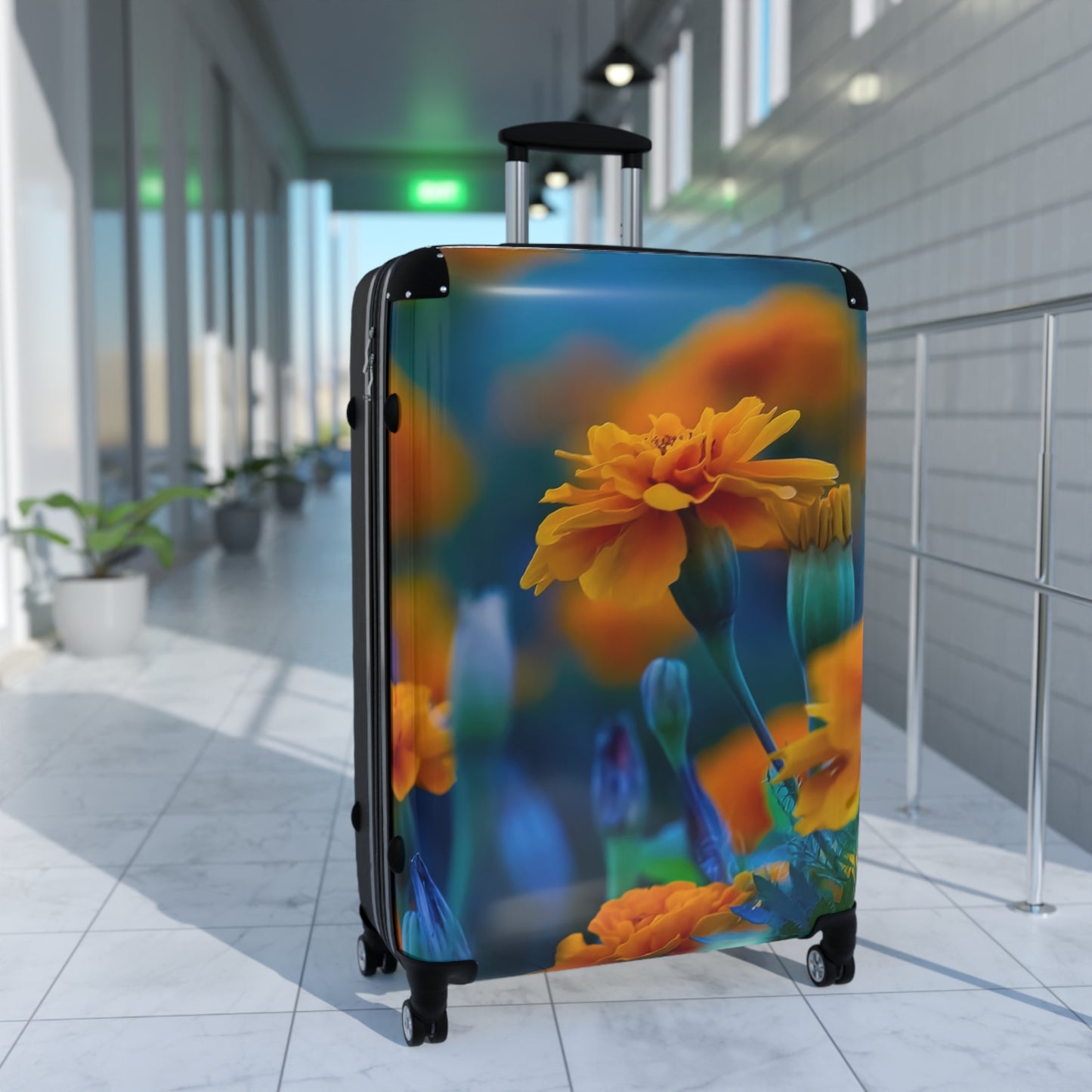 Nature Flower Field Art Carry-On Suitcase - Stylish Luggage for Travelers