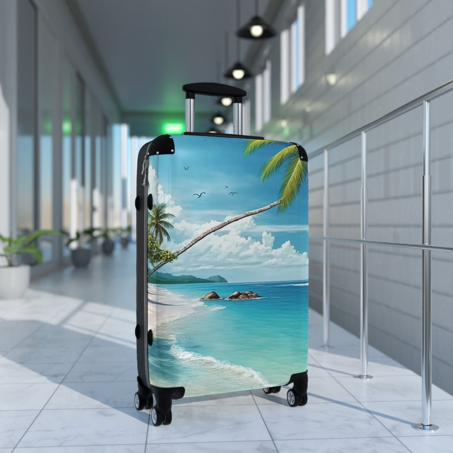 Nature Summer Beach Ocean Coconut Art Carry-On Suitcase - Stylish Luggage for Travelers