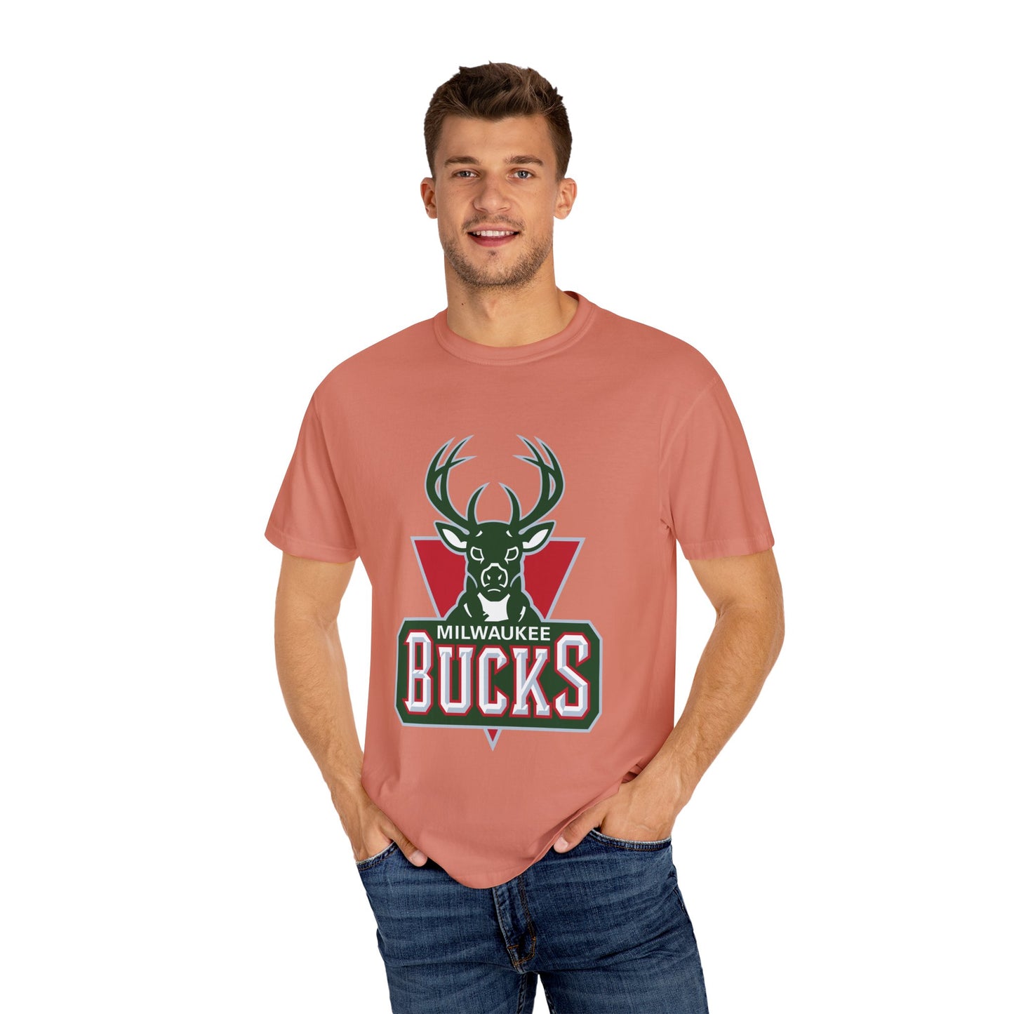 Milwaukee Bucks Strong Garment-Dyed T-Shirt – Premium Cotton Tee for Customization
