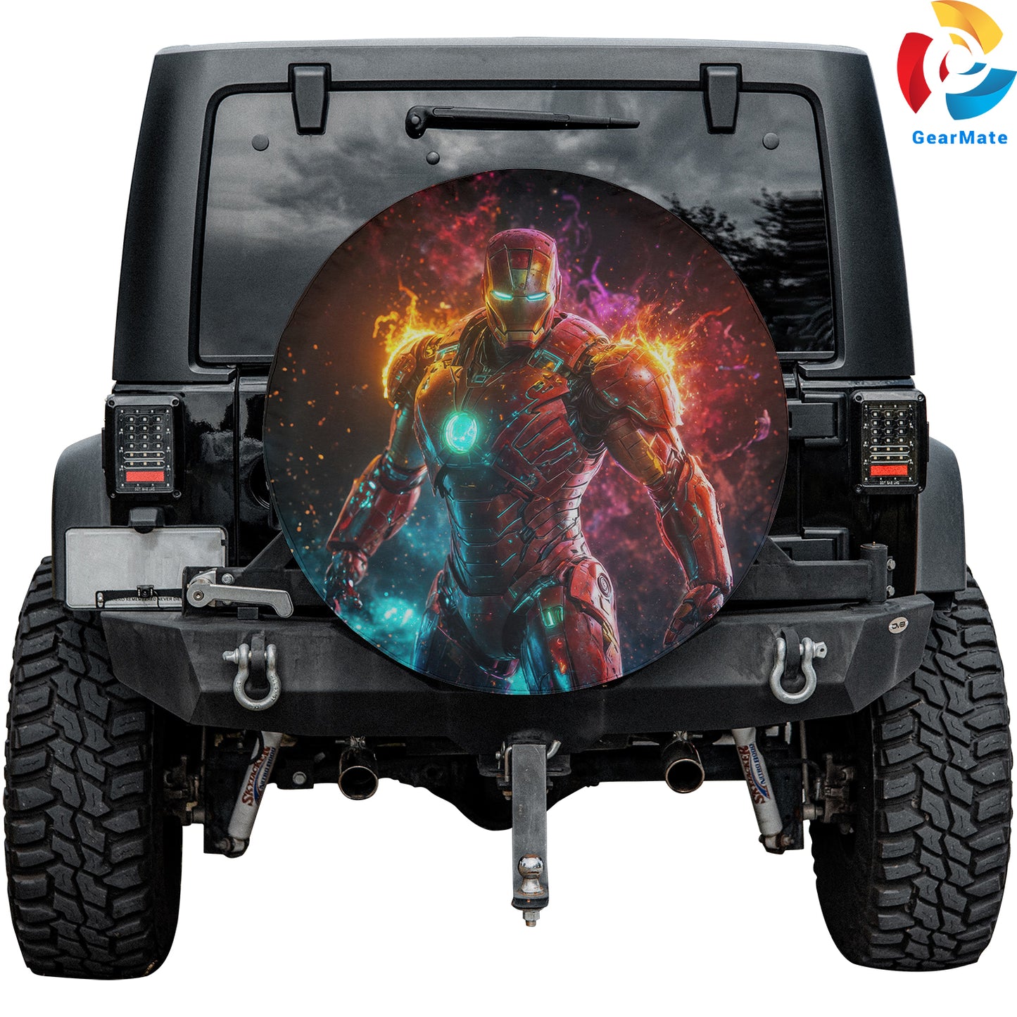 Iron Man Spare Tire Cover – Premium Waterproof UV Resistant Protector