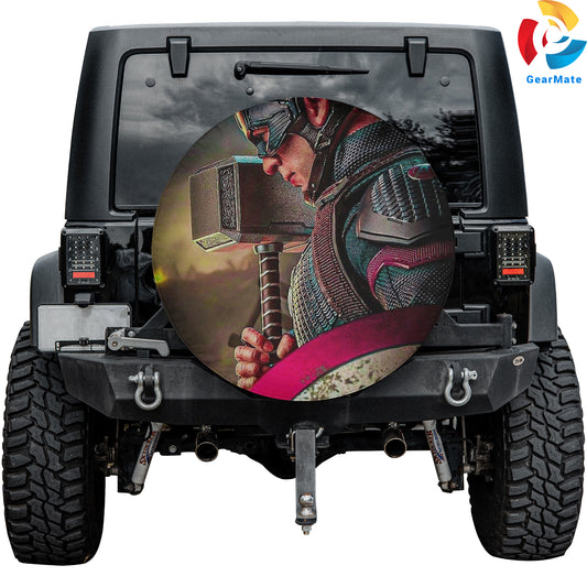 Captain America Marvel Superheroes Spare Tire Cover – Premium Waterproof UV Resistant Protector