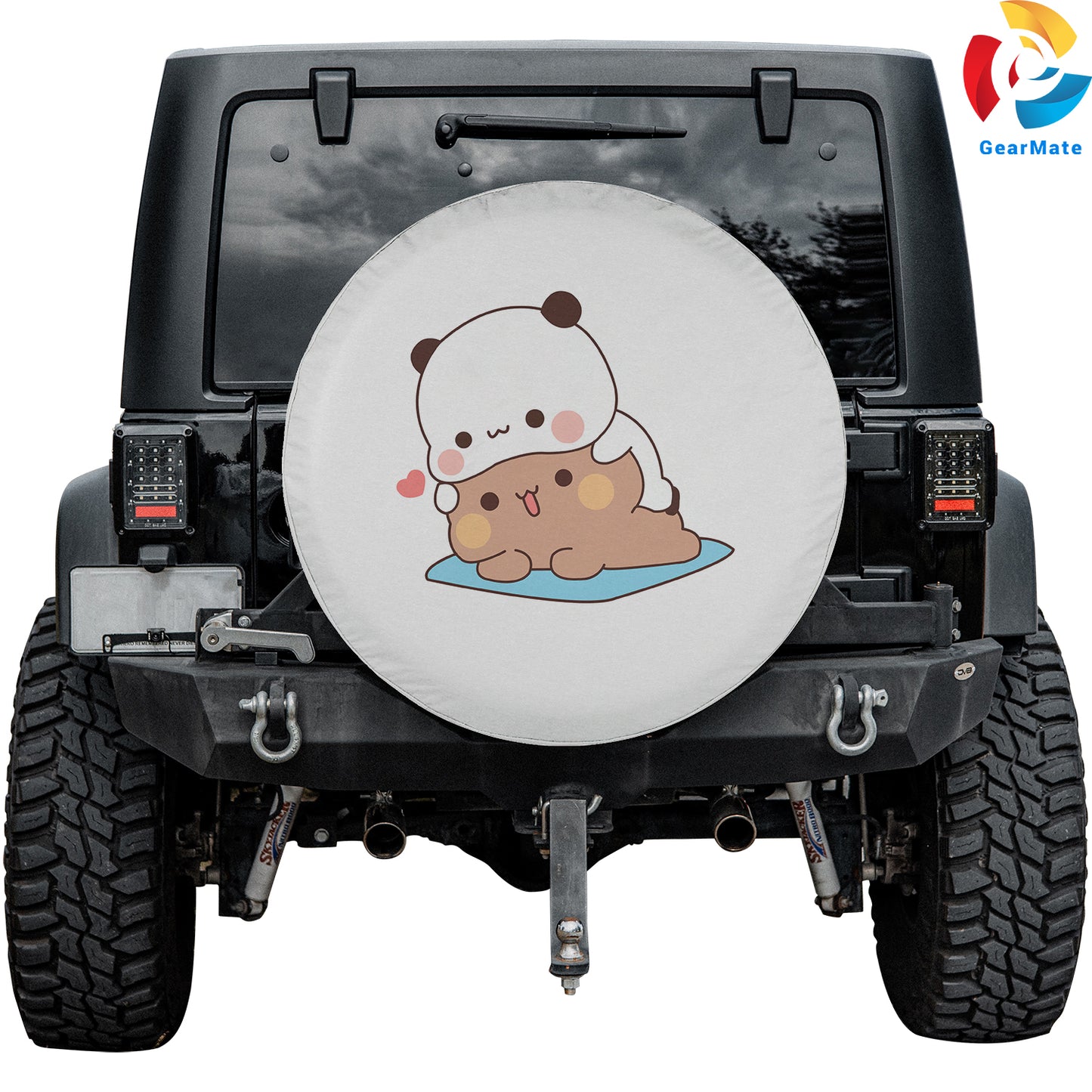 Milk Bear Mocha Spare Tire Cover – Premium Waterproof UV Resistant Protector