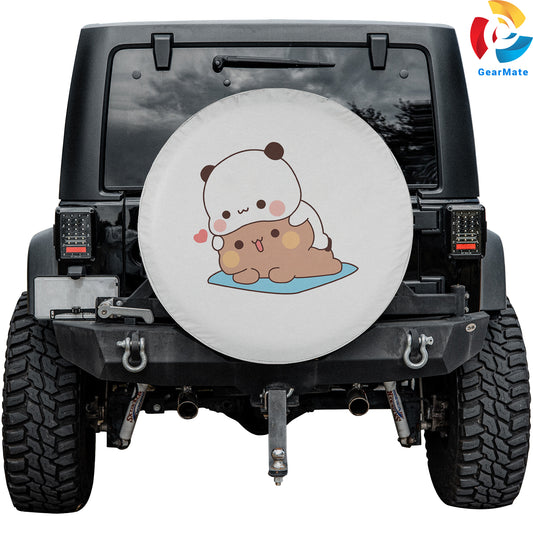 Milk Bear Mocha Spare Tire Cover – Premium Waterproof UV Resistant Protector