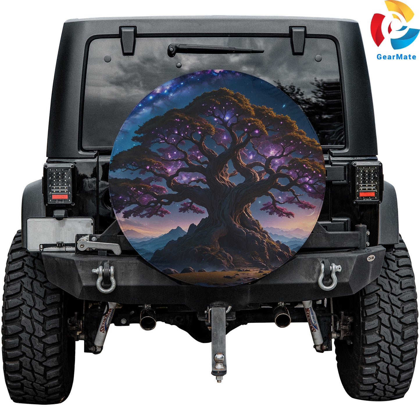 Fantasy Tree Night Sky Spare Tire Cover – Premium Waterproof UV Resistant Protector