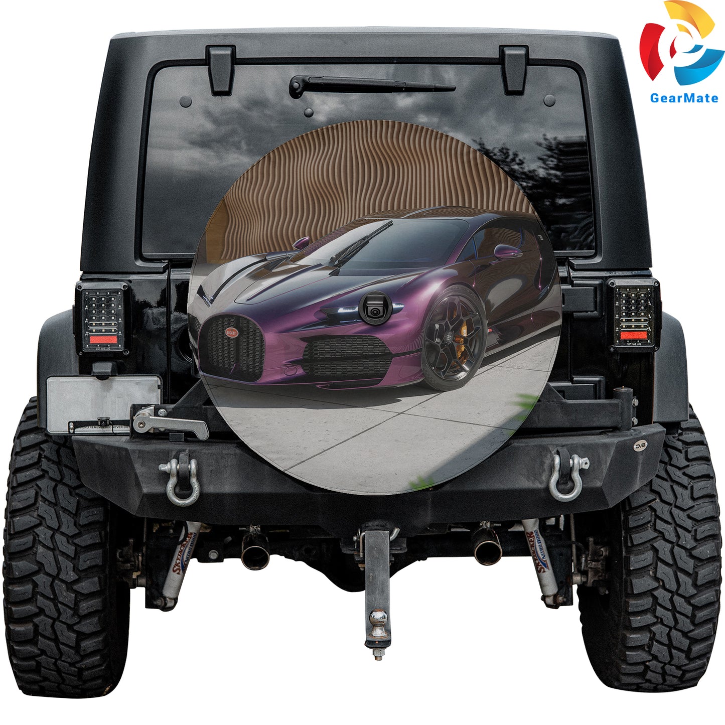 Purple Aesthetic Bugatti Tourbillon Spare Tire Cover – Premium Waterproof UV Resistant Protector
