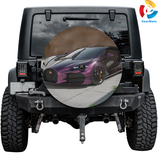 Purple Aesthetic Bugatti Tourbillon Spare Tire Cover – Premium Waterproof UV Resistant Protector
