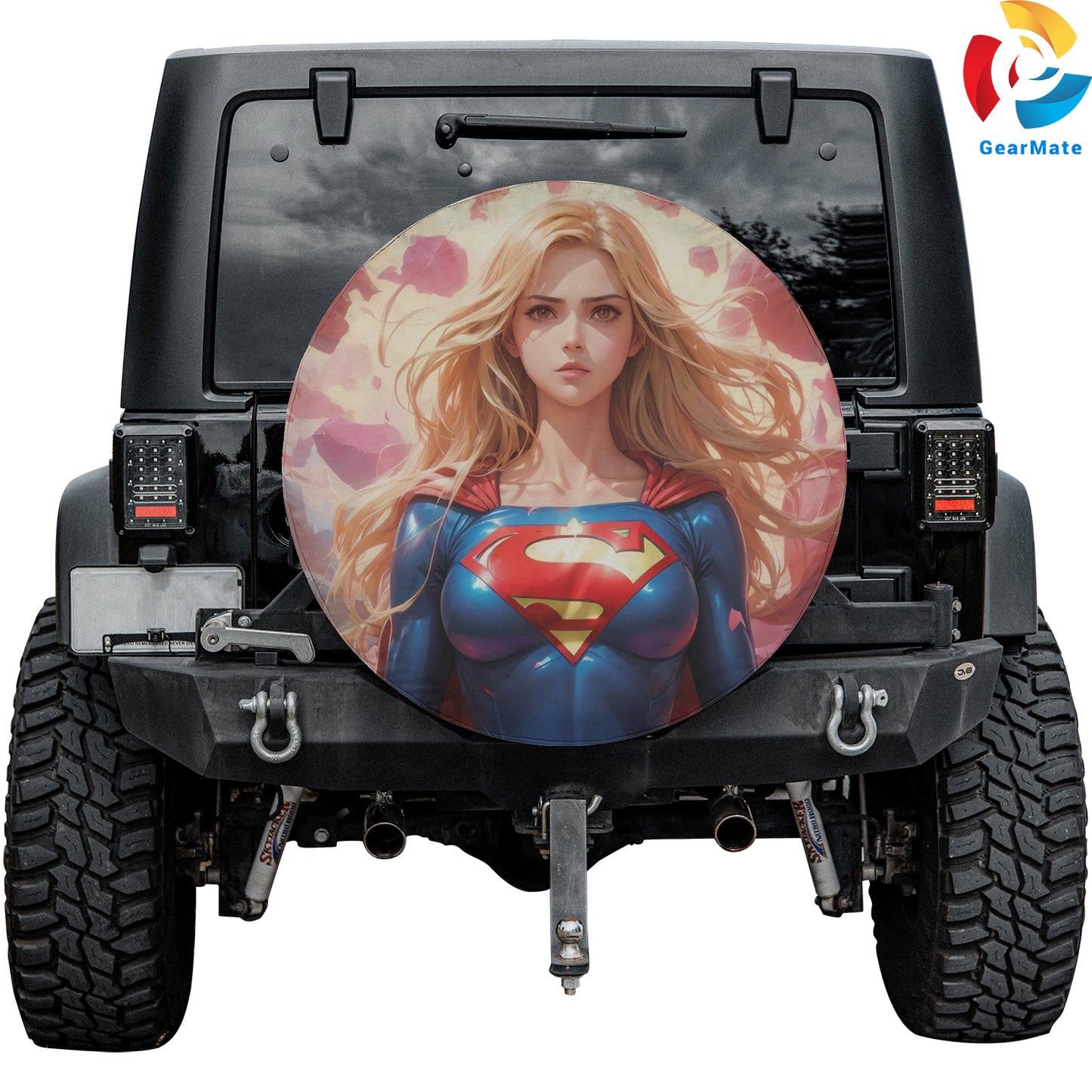 DC Super Girl Comics Spare Tire Cover – Premium Waterproof UV Resistant Protector