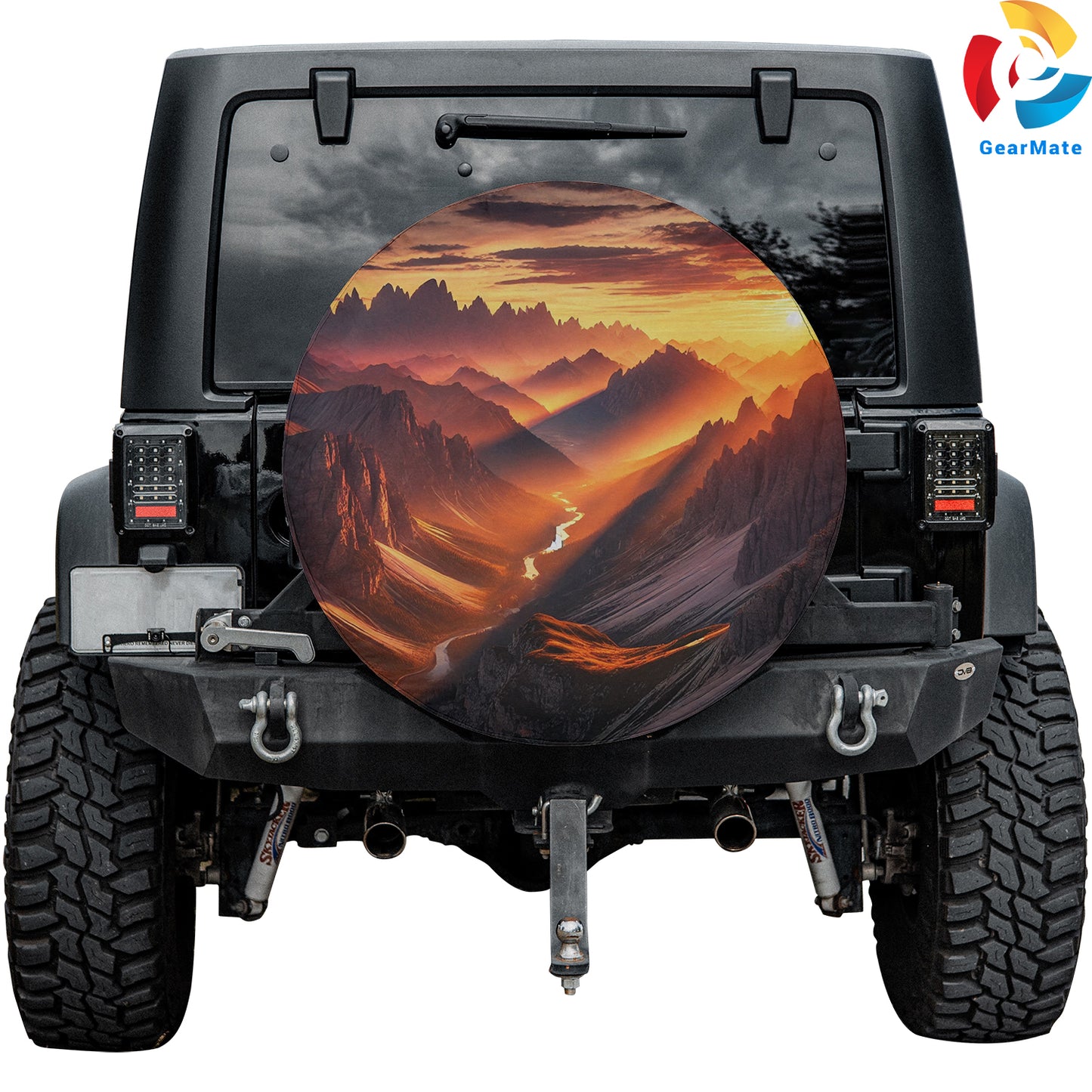Sunset Sky Spare Tire Cover – Premium Waterproof UV Resistant Protector