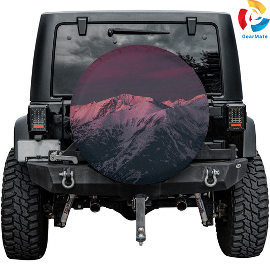 Mountains Pink Sky Spare Tire Cover – Premium Waterproof UV Resistant Protector