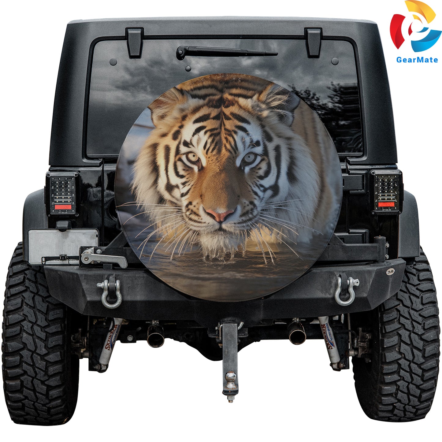 Animals Tiger Spare Tire Cover – Premium Waterproof UV Resistant Protector
