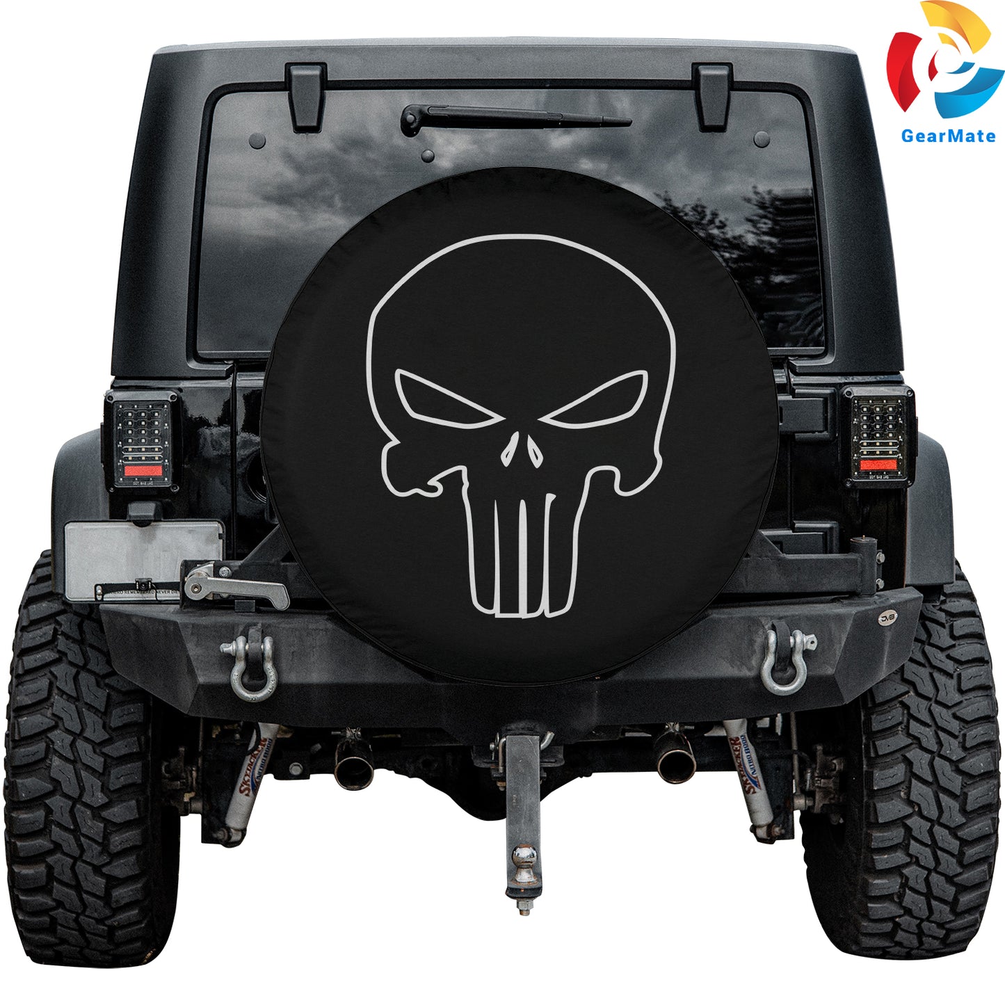 The Punisher Spare Tire Cover – Premium Waterproof UV Resistant Protector