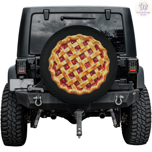 Cherry Pie Spare Tire Cover – Waterproof UV Resistant Protector with Camera Hole