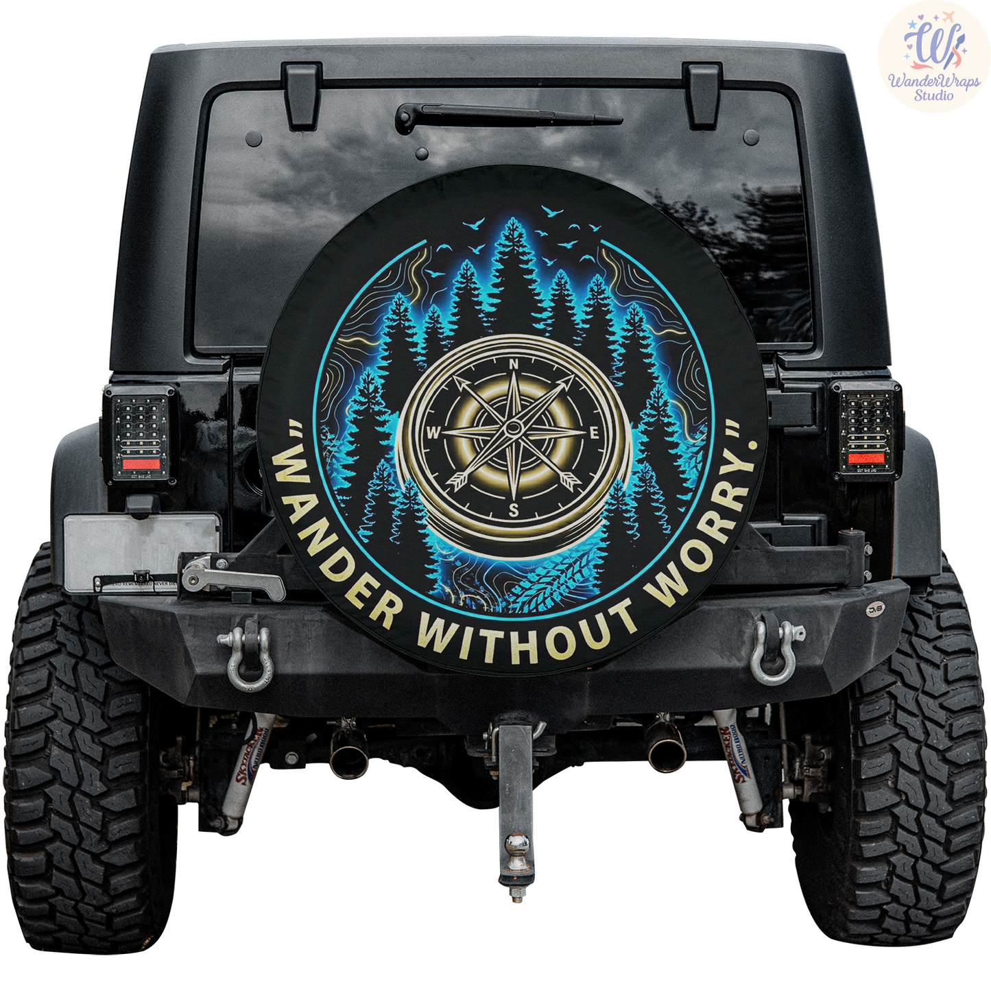 Wander Without Worry Spare Tire Cover – Waterproof UV Resistant Protector with Camera Hole