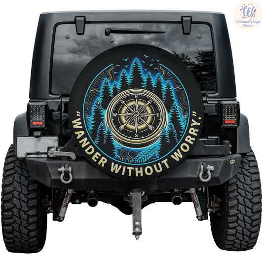 Wander Without Worry Spare Tire Cover – Waterproof UV Resistant Protector with Camera Hole