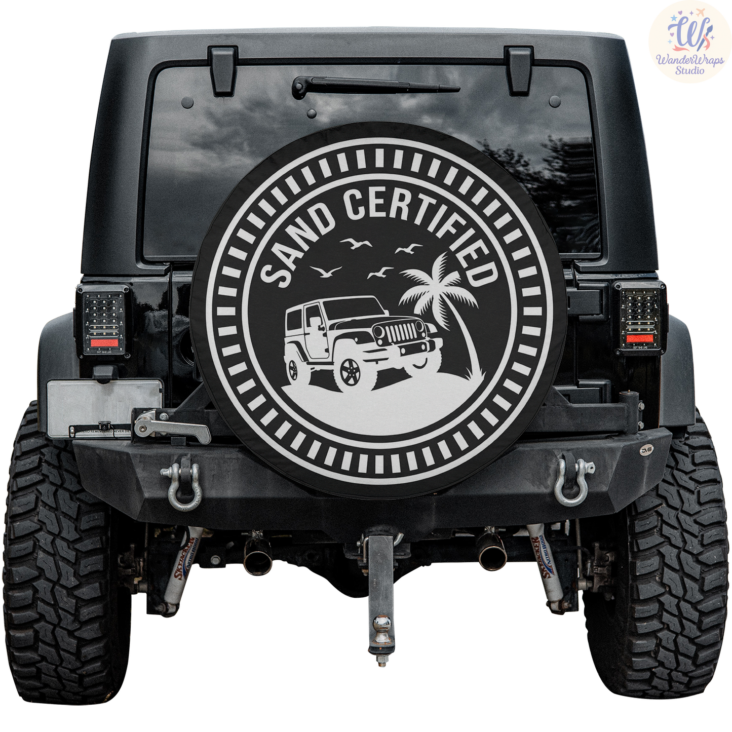 Sand Certified Spare Tire Cover – Waterproof UV Resistant Protector with Camera Hole