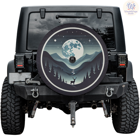 Minimalist Wilderness Spare Tire Cover – Waterproof UV Resistant Protector with Camera Hole