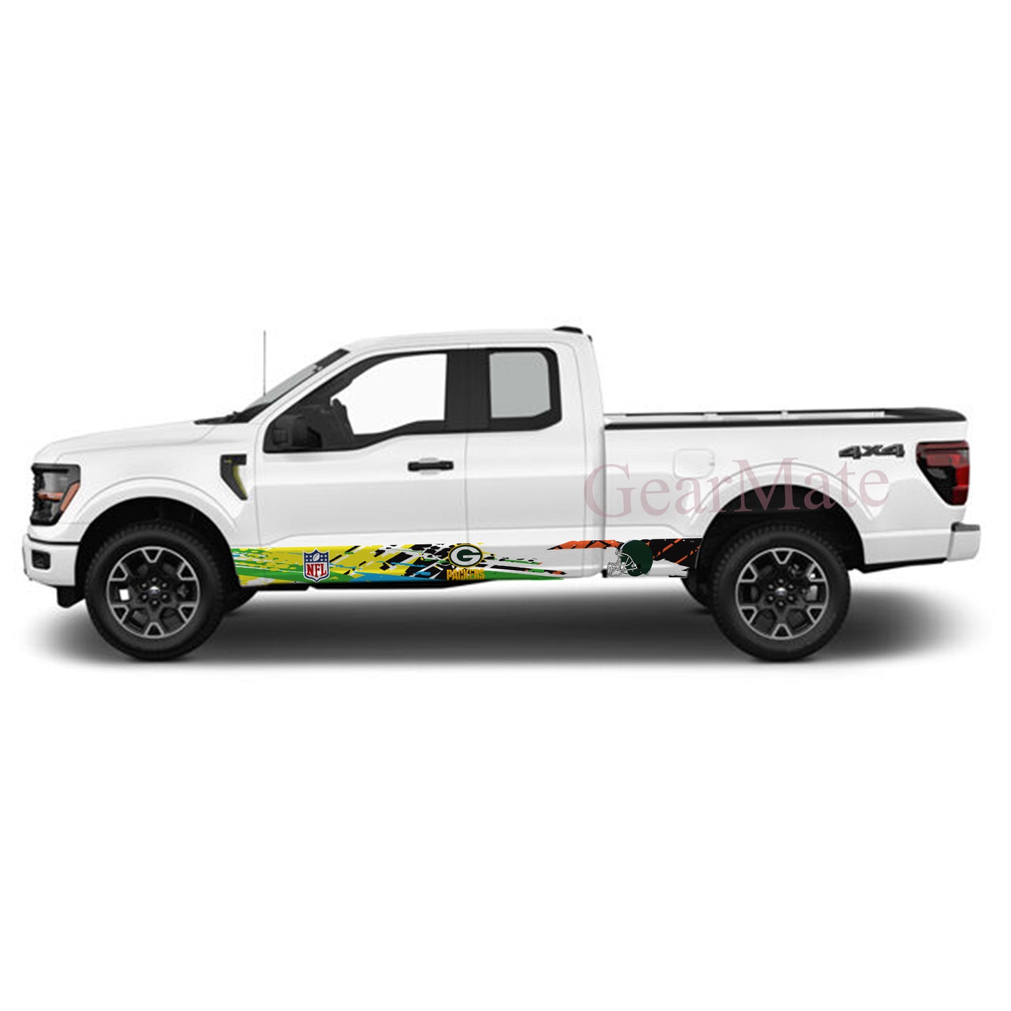 NFL Green Bay Packers Rocker Panel Graphic Decal Kit (Left & Right Sides) - High Quality Vinyl for Trucks & SUVs