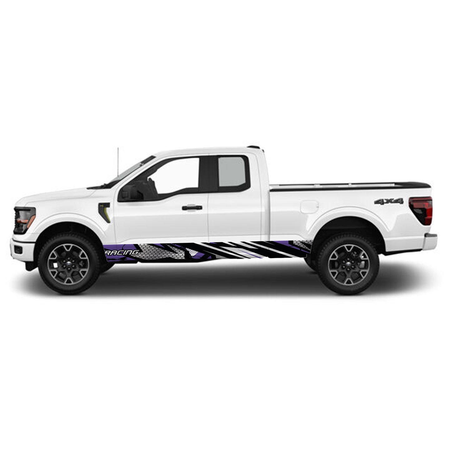 Sport Purple Rocker Panel Graphic Decal Kit (Left & Right Sides) - High Quality Vinyl for Trucks & SUVs