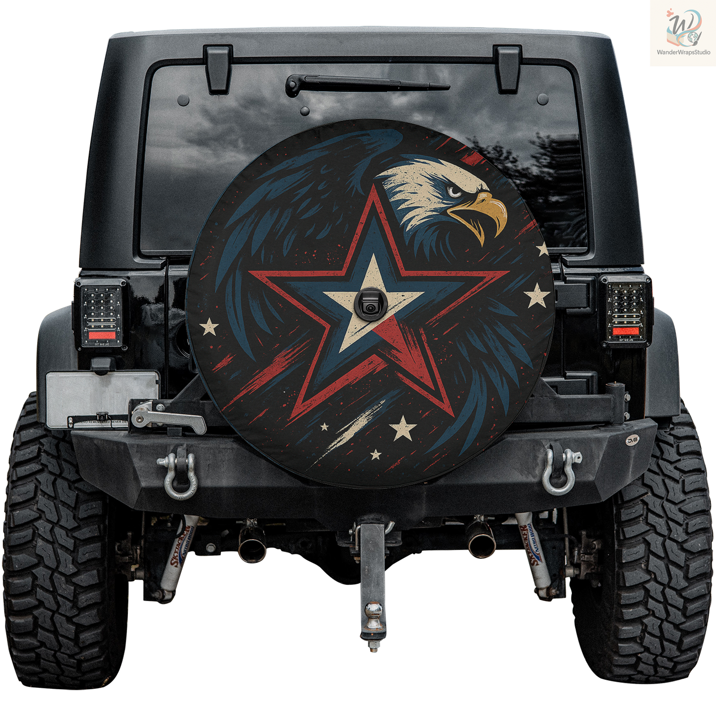 Eagle Star Spare Tire Cover – Waterproof UV Resistant Protector with Camera Hole