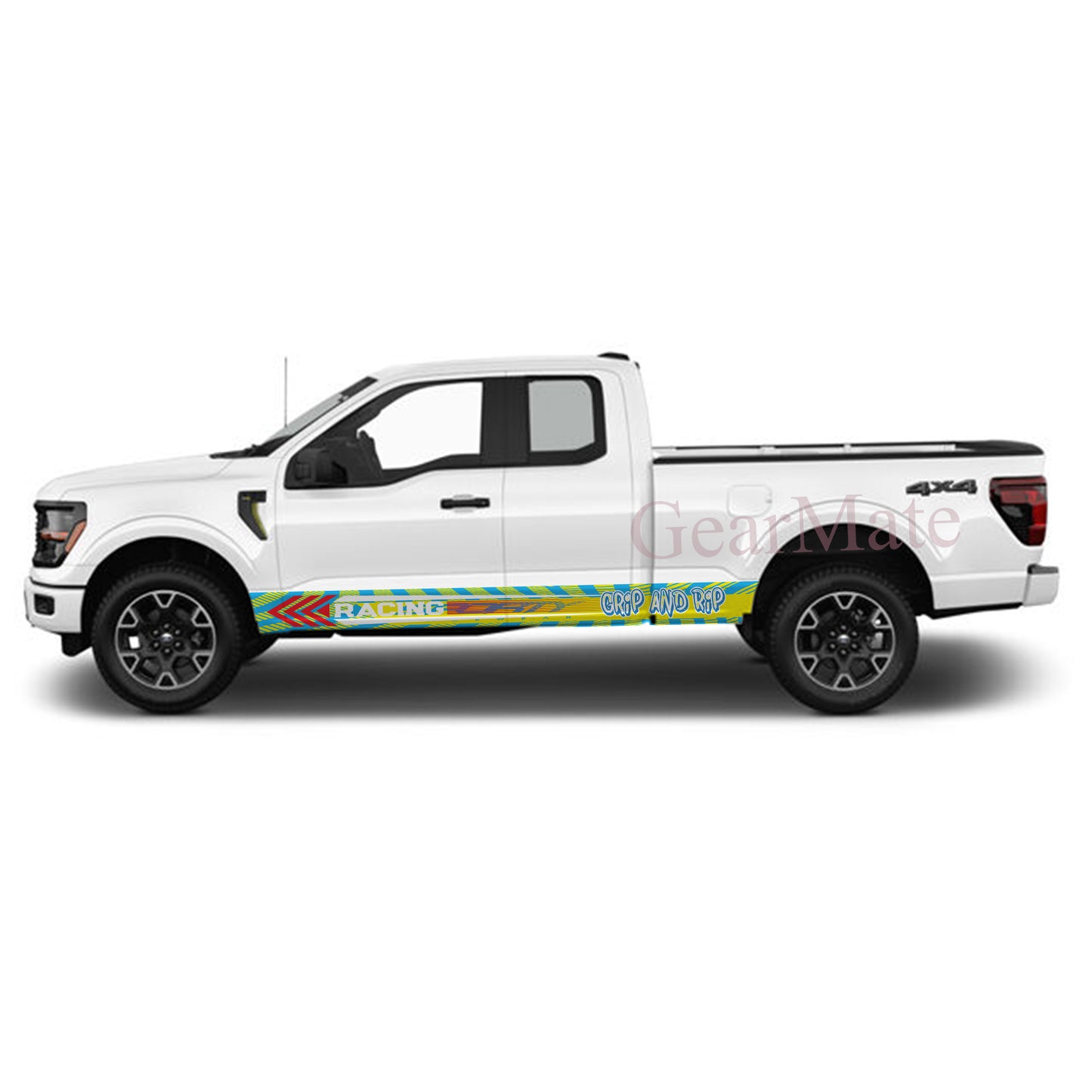 Grip and Rip Rocker Panel Graphic Decal Kit (Left & Right Sides) - High Quality Vinyl for Trucks & SUVs