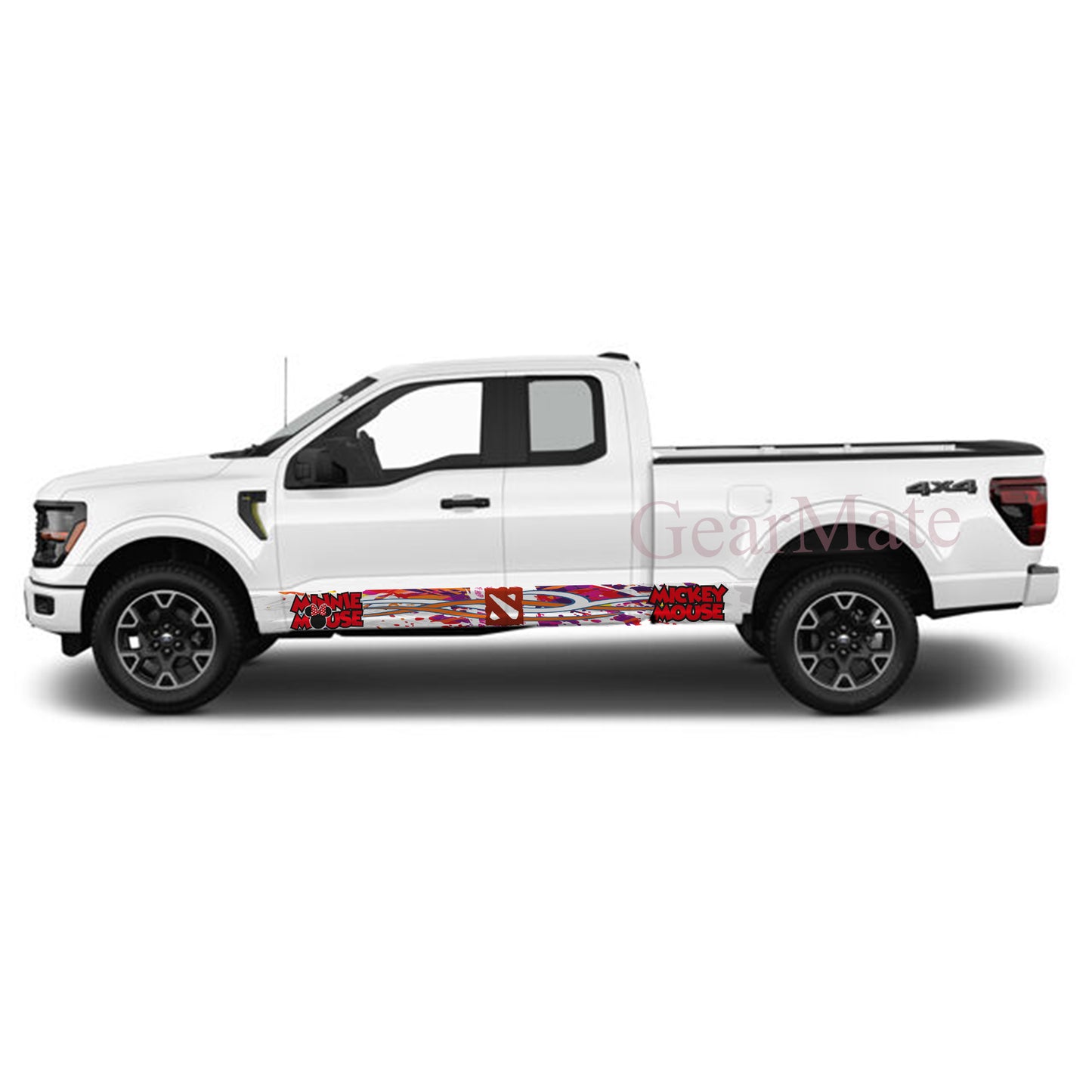 Dota 2 Games Rocker Panel Graphic Decal Kit (Left & Right Sides) - High Quality Vinyl for Trucks & SUVs
