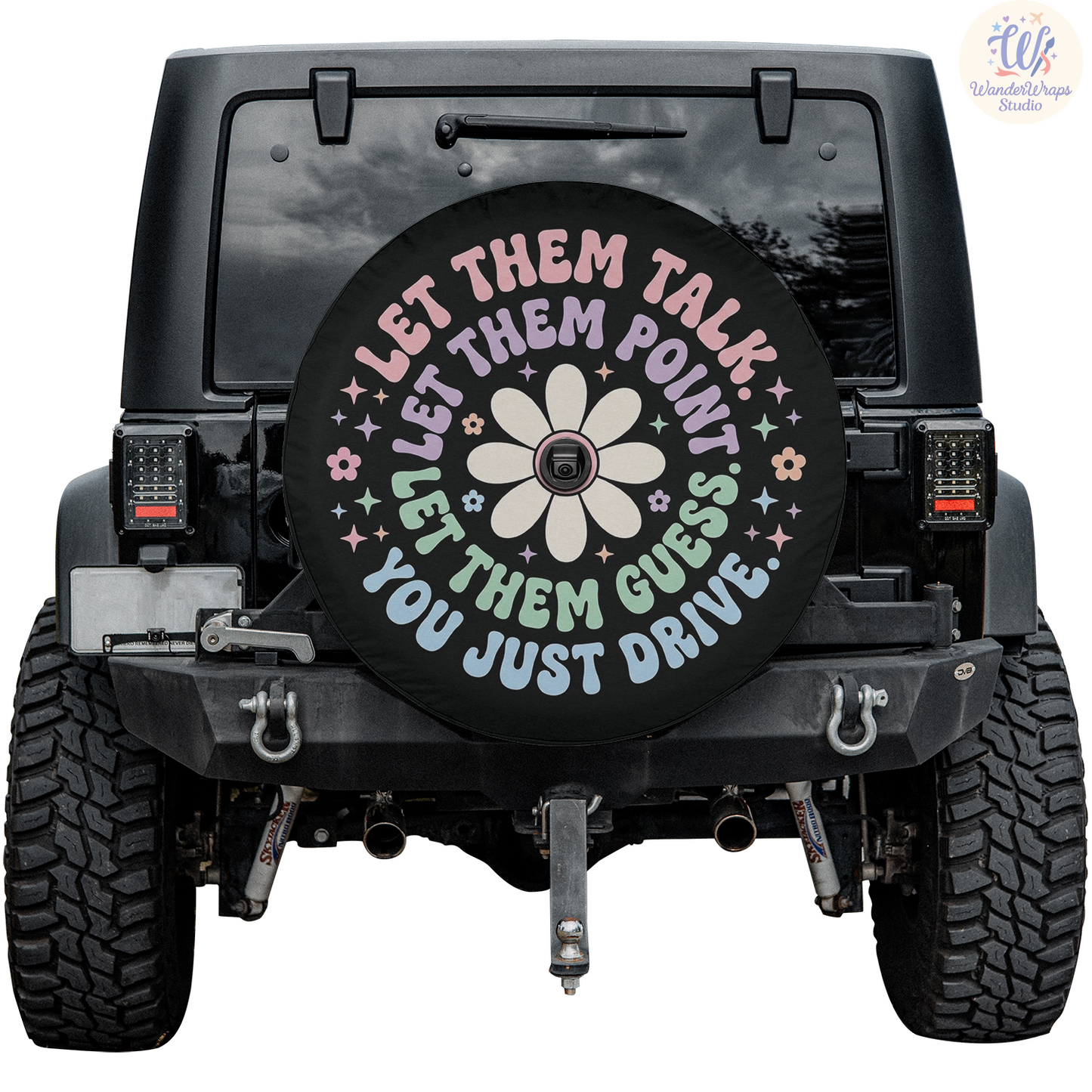 Let Them Talk Spare Tire Cover – Waterproof UV Resistant Protector with Camera Hole