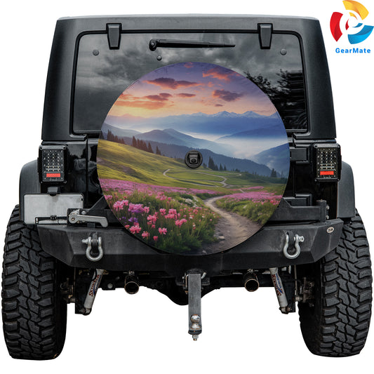Aesthetic Scenery Spare Tire Cover – Premium Waterproof UV Resistant Protector