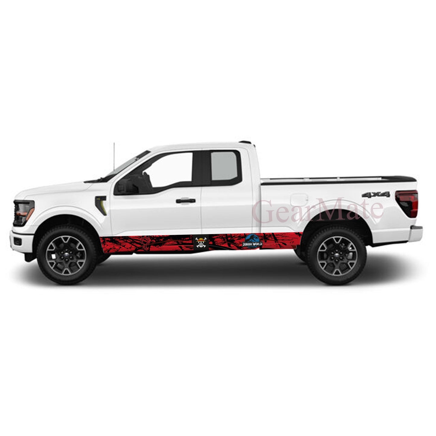 One Piece Games Rocker Panel Graphic Decal Kit (Left & Right Sides) - High Quality Vinyl for Trucks & SUVs