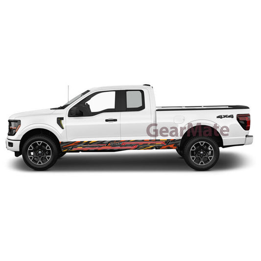 Camouflage Dominate Every Drive Rocker Panel Graphic Decal Kit (Left & Right Sides) - High Quality Vinyl for Trucks & SUVs