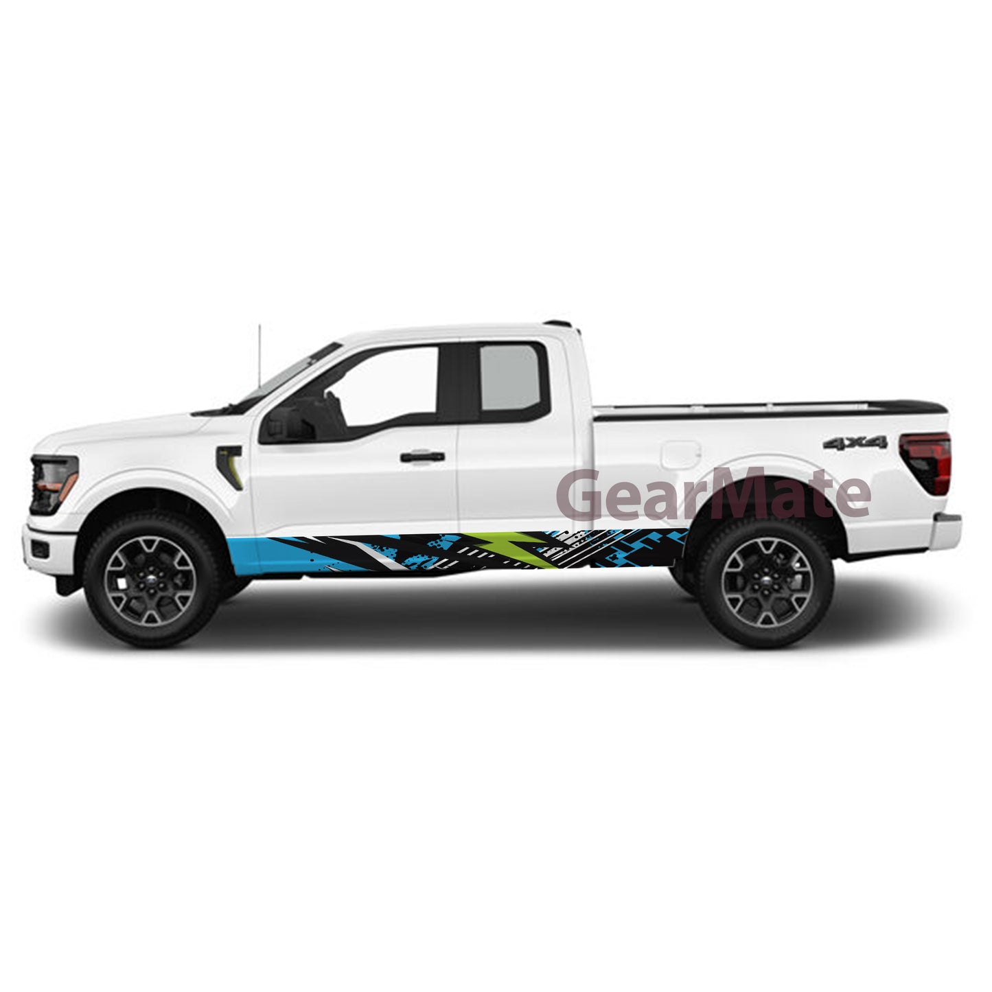 Sport Racing Stripe BG Rocker Panel Graphic Decal Kit (Left & Right Sides) - High Quality Vinyl for Trucks & SUVs