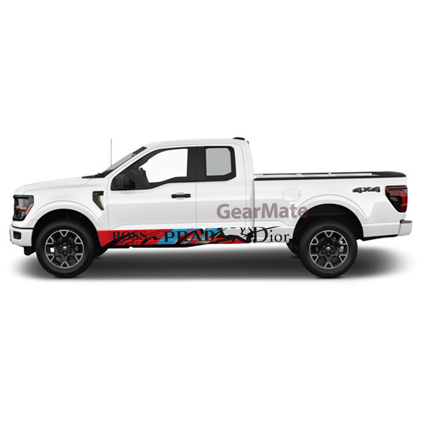 Prada Rocker Panel Graphic Decal Kit (Left & Right Sides) - High Quality Vinyl for Trucks & SUVs
