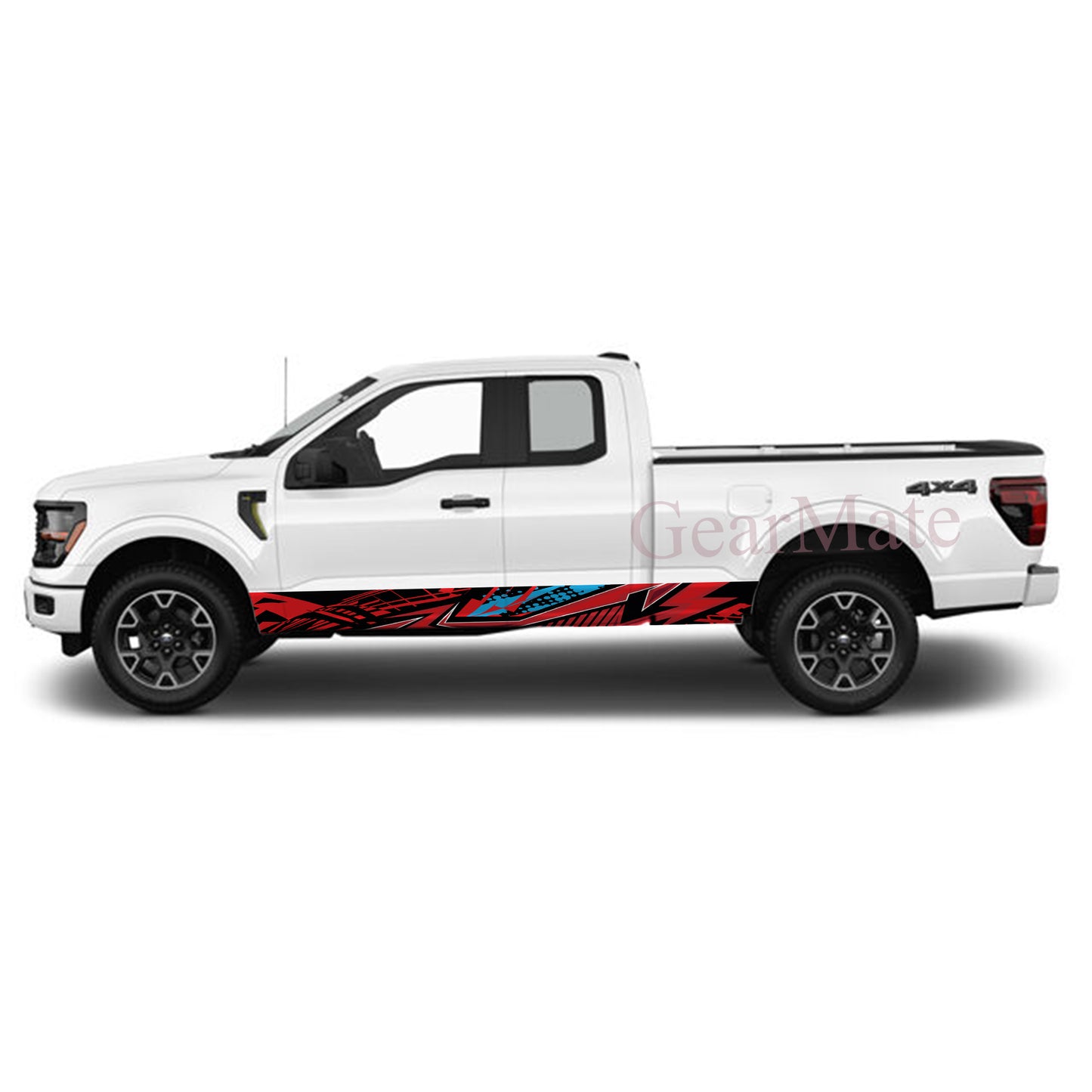 Racing RB Panel Graphic Decal Kit (Left & Right Sides) - High Quality Vinyl for Trucks & SUVs