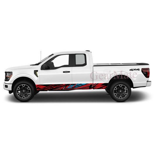 Racing RB Panel Graphic Decal Kit (Left & Right Sides) - High Quality Vinyl for Trucks & SUVs