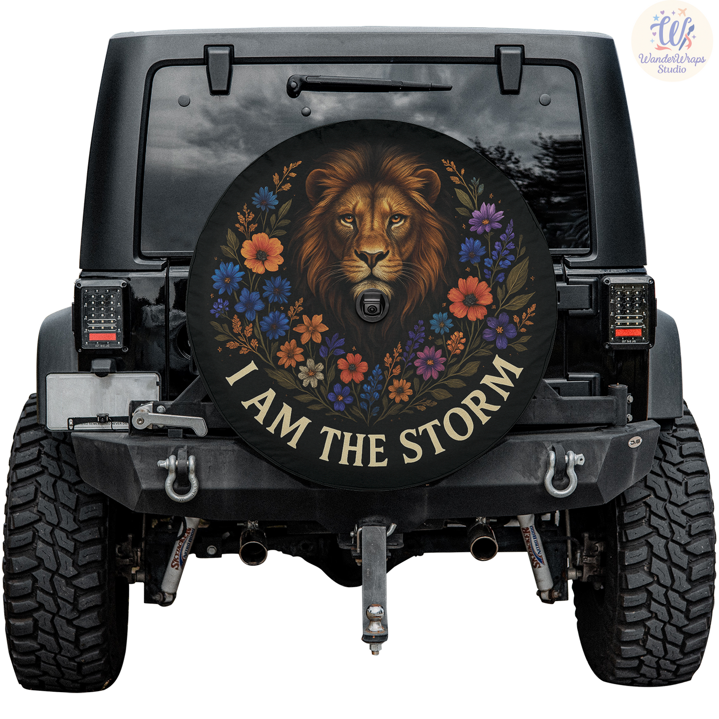 I Am The Storm Spare Tire Cover – Waterproof UV Resistant Protector with Camera Hole