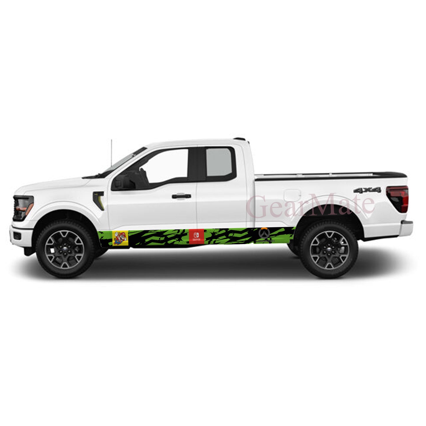Nintendo Switch Games Rocker Panel Graphic Decal Kit (Left & Right Sides) - High Quality Vinyl for Trucks & SUVs