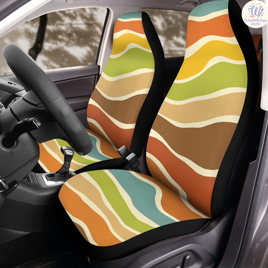 Groove Strata ’73 Car Seat Covers – High Quality Graphic and Polar Fleece Protector Set