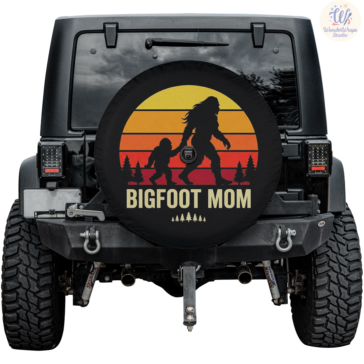 Big Foot Mom Spare Tire Cover – Waterproof UV Resistant Protector with Camera Hole